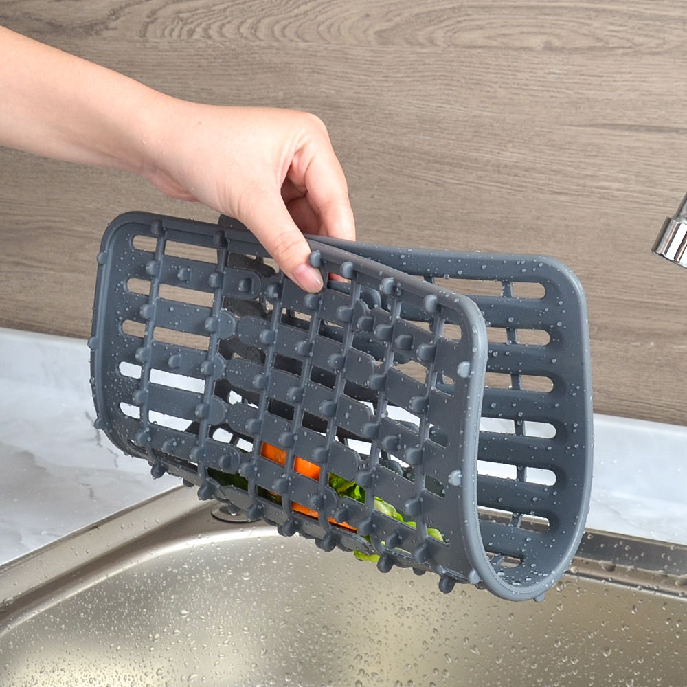 Picture of Silicone Hollow Drain Mat Kitchen Sink Dishwashing Sink Non-Slip Mat Multi-Functional Insulation Mat Thickeneded Dish Mat
