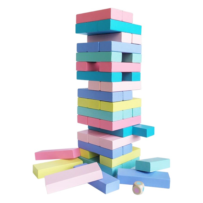 Leer's Stacking Blocks Children's Educational Toy for Ages 3 and Up, Handmade Storage