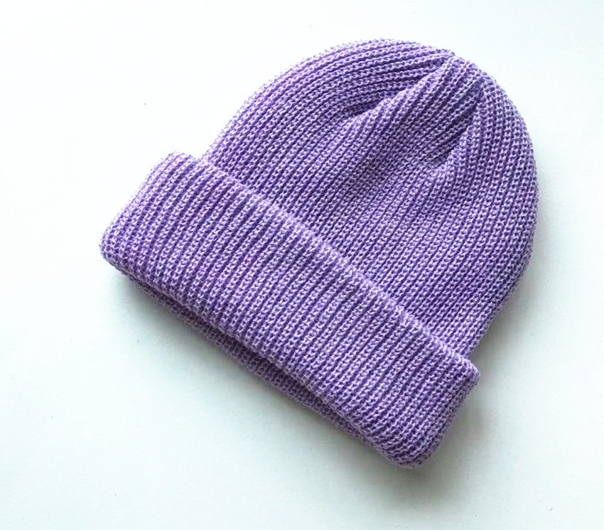 Picture of 2020 Cold Hat Men's Melon Hat Winter Women's Autumn and Winter Solid Color Watermelon Knitted Wool Hat Pullover Ski Hat