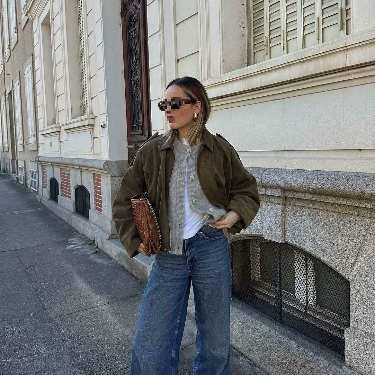 Fashion New Pilot Jacket Coat with a Simple Texture, Long Sleeves, Suede Lapel, Wholesale Cross-Border European and American Style Women's Clothing