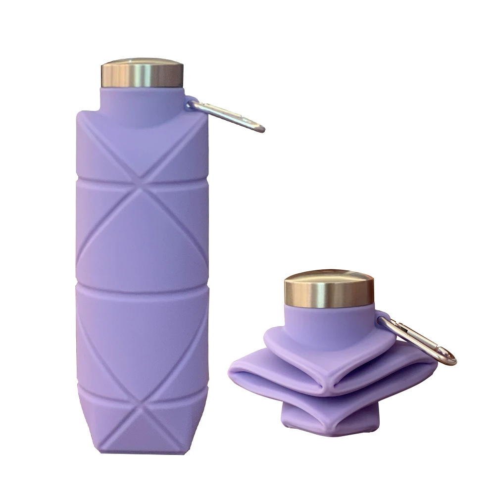 Picture of Platinum Silicone Diamond Folding Cup 700ml Outdoor Sports water bottle Cross Border Pocket Portable Kettle