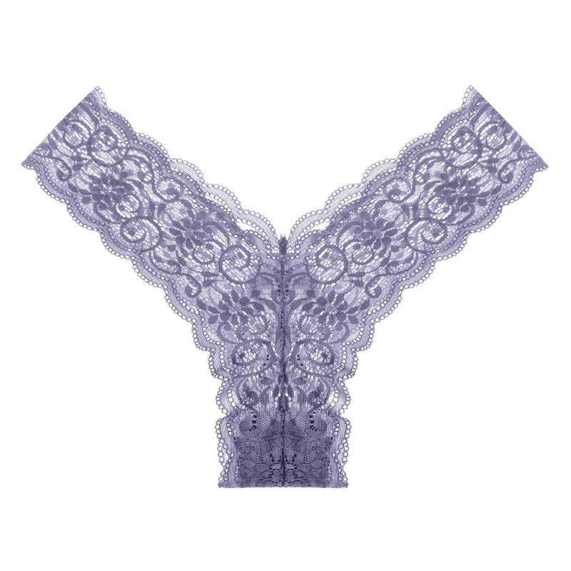 Plus Size Temptation Sexy Stunner Large Size Thong Bikini Lace Sports T-String Pants Seamless Ladies Without Crotch