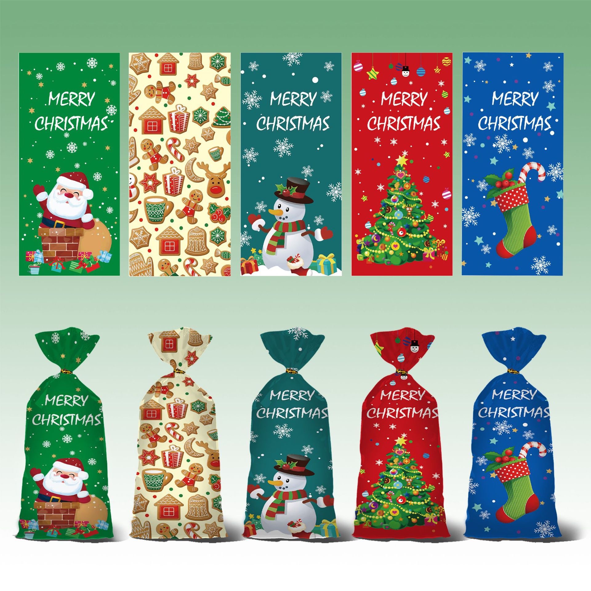Original Amazon New Christmas Old Man Snowman Candy Biscuit Return Gift Candy Bag Gift Bag Factory Outlet