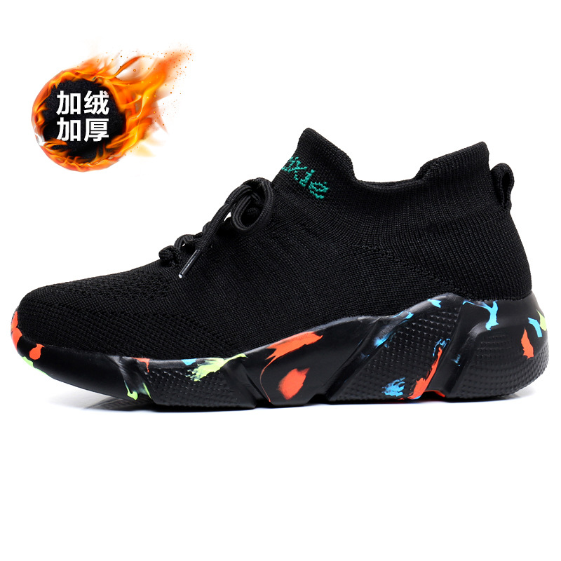 Picture of Cross-border sneaker shoes for men and women spring and autumn breathable fly woven elastic socks shoes knitted soft bottom socks running shoes