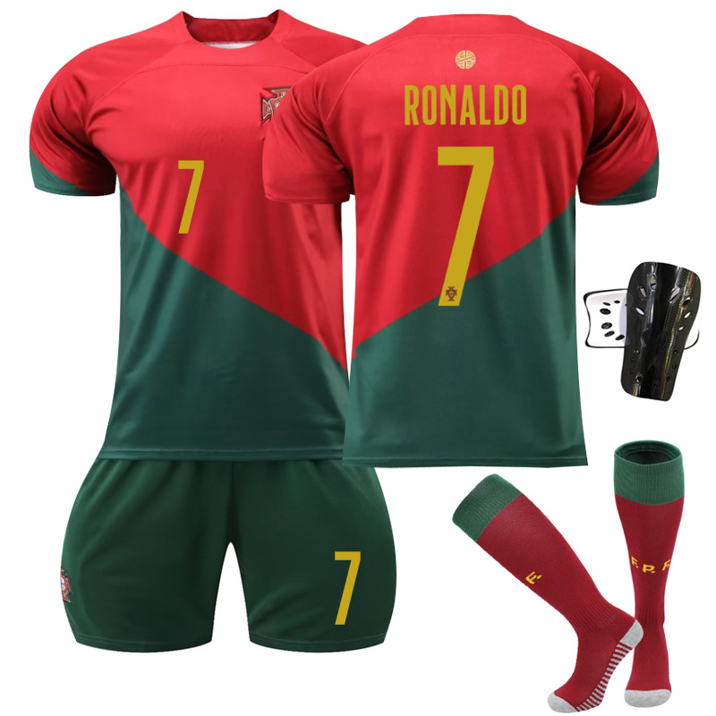 2223 Portugal World Cup Home Football Jersey No. 7 Ronaldo Jersey No. 8 B Fee No. 23 Phillix