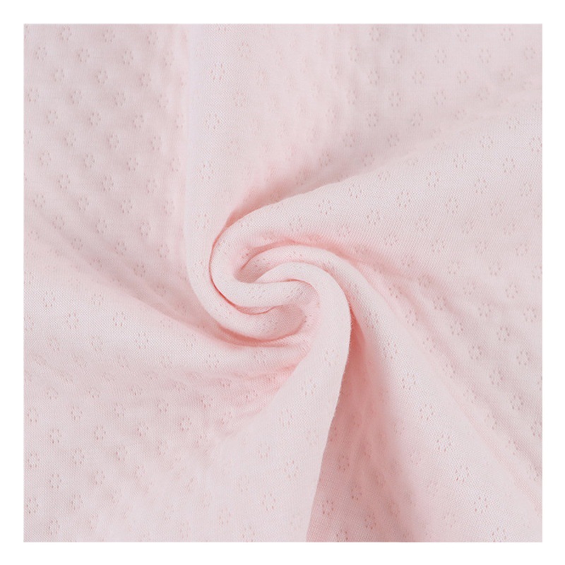 Vertical strip idea snowflake jacquard air layer two sides cotton silk fabric baby bag cotton jacket one-piece clothing fabric