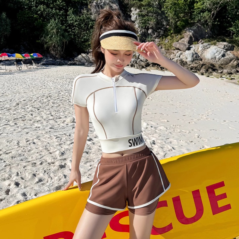 You Swimsuit Women's 2025 New Conservative Belly-Covering Slimming Look Split Swimsuit Professional Swimming Pool Hot Spring Swimsuit