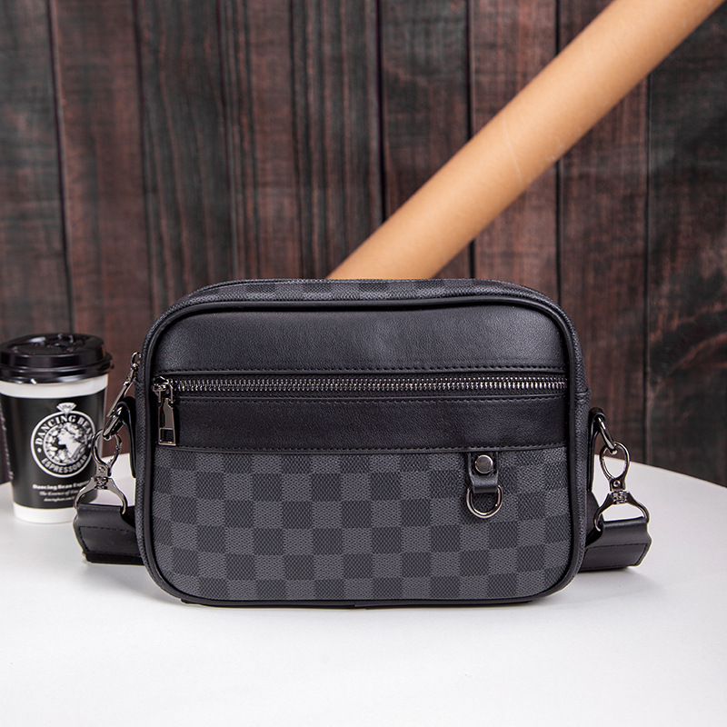 New Korean Style Casual Men's Shoulder Bag Men's Bag Street Fashionable Small Satchel Horizontal Youth Small Backpack Fashionable Bag