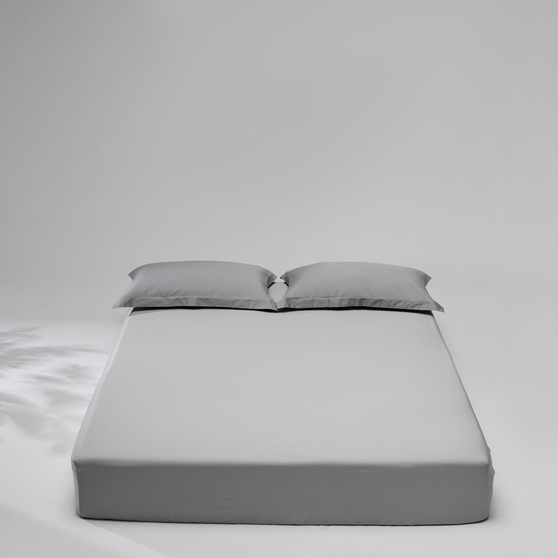 Picture of High-End 100% Long-Staple Cotton Fitted Sheet Single Piece Satin Solid Color Pure Cotton Bed Sheet Mattress Protector Mattress Cover