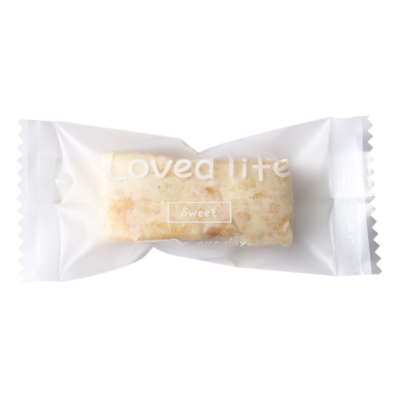 ins style English nougat packaging bag toffee snowflake crisp machine seal bag candy paper baking candy packaging bag