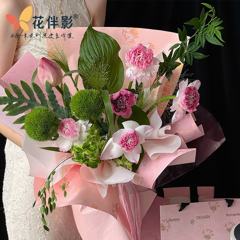 Flower Companion Shadow Oriental Qimeng Wrapping Paper Flower Shop Packing Paper Flower Art Material Tanabata Wrapping Paper