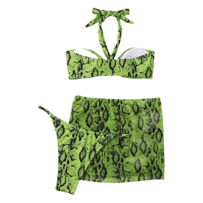 2023 First Sight New Printed Bikini European and American Cross-Border Split Three-Piece Swimsuit Export Amazon Swimsuit