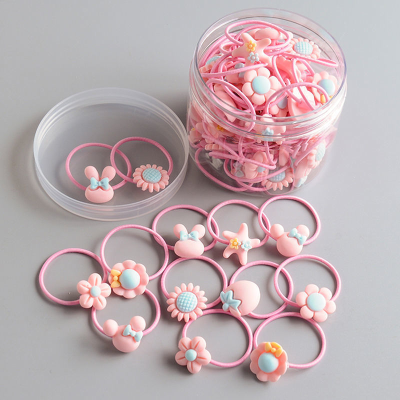 Picture of Children's hair rope hair ring does not hurt the hair of Korean baby girl rubber band hair rope headdress cute girl hair accessories