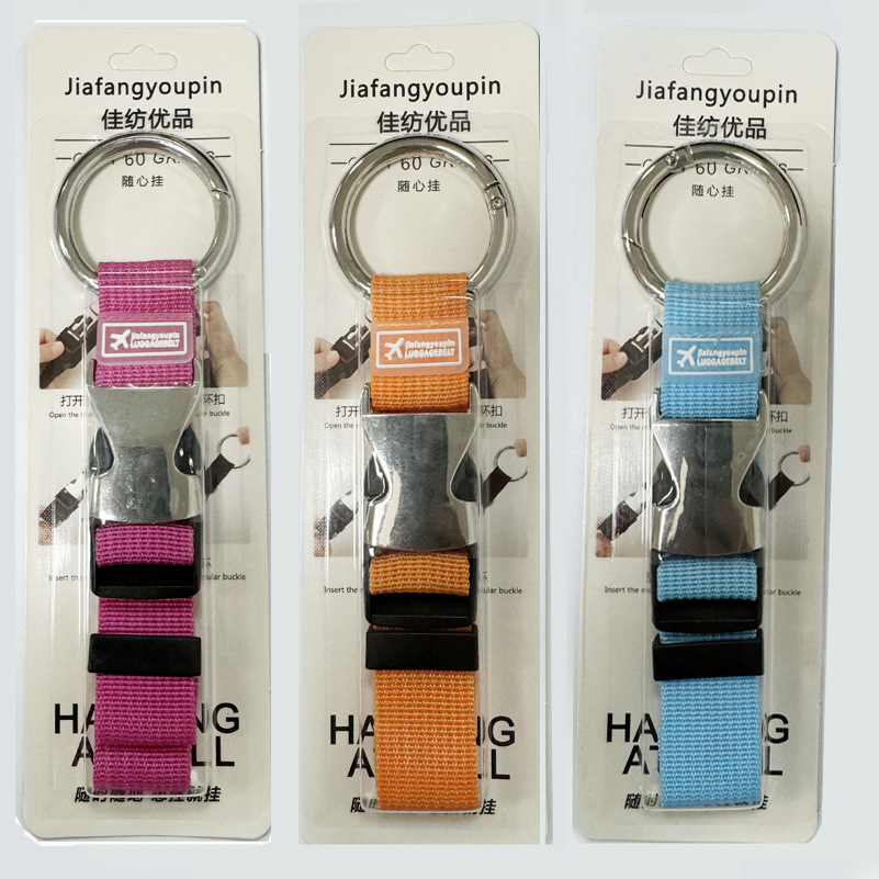 Picture of Luggage Hanging Buckle Safety Fixing Strap Backpack External Hanging Strap Packing Strap Suitcase Strapping Strap Metal Hanging Strap