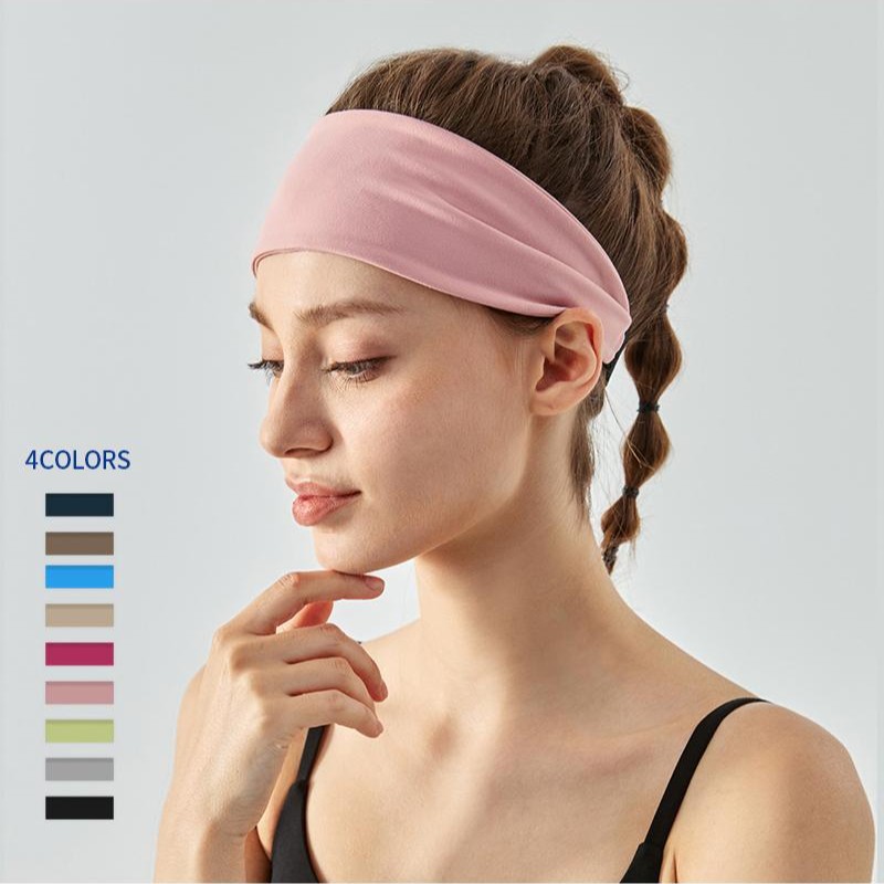Summer High-Elastic Yoga Sports Headband Sweat-Absorbent Women's Headband High-Elastic Headband Running Breathable Training Fitness Headscarf