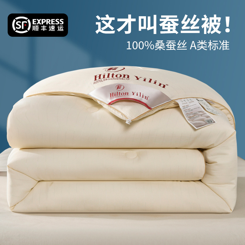 Picture of Pure Cotton Clearance Silk Quilt Mulberry Silk Quilt Spring & Fall Quilt Quilt Core Pure Cotton Air-Conditioned Summer Cool Quilt Thickeneded Winter Quilt