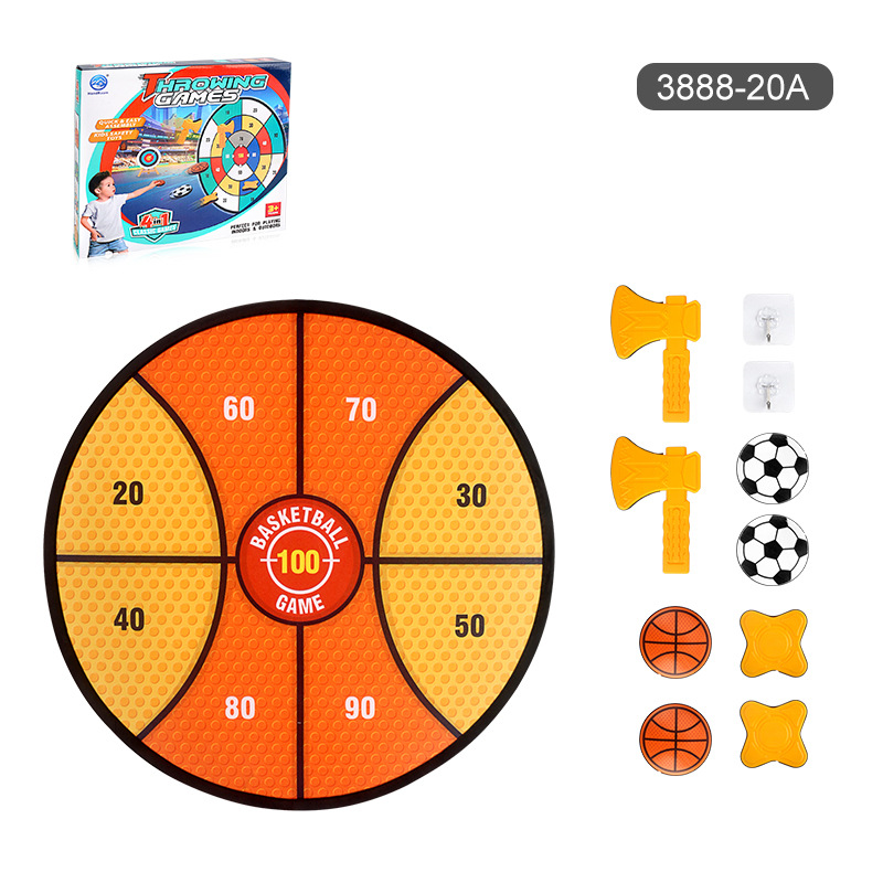 Picture of Children's Indoor and Outdoor Leisure Sports Toys Competitive Hanging Disc Throwing Sticky Ball Round Target Interactive Throwing Board