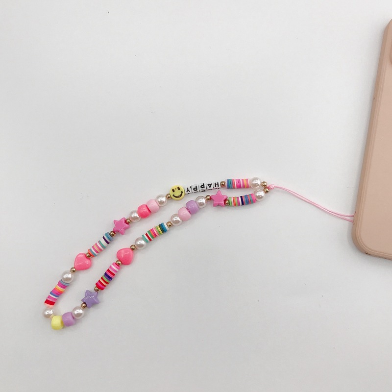 Picture of New soft pottery fruit series mobile phone chain diy mobile phone case acrylic five-pointed star mobile phone chain collection trend