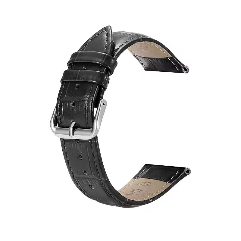 Picture of Factory Direct Sales Genuine Leather Watch Strap Crocodile Pattern Bamboo Pattern Pin Buckle Watch Strap Seven Colors Optional Suitable for Huawei Gt Samsung Apple