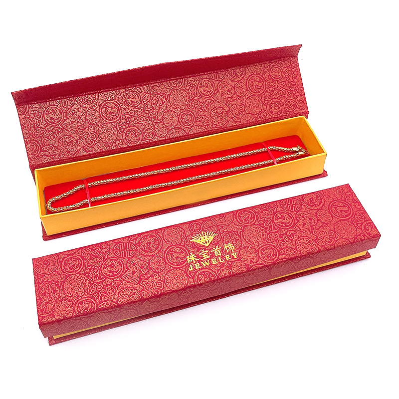 Regent Pattern Necklace Box Jewelry Packaging Box Necklace Box Printing Earrings Carton Jewelry Jade Storage Bracelet