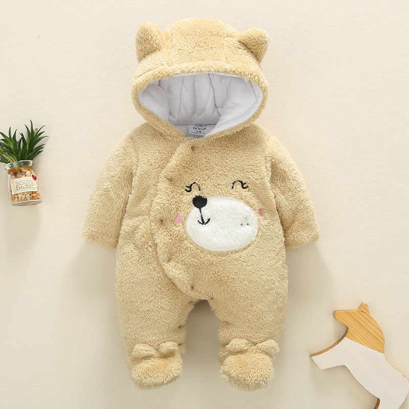 Picture of Baby's jumpsuit short-sleeved autumn and winter clothes winter thickened baby's climbing suit for boys and girls