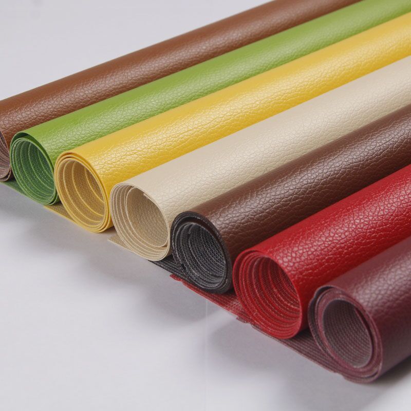 Leather fabric pvc small litchi pattern artificial leather mat wine box stationery bag decorative fabric manufacturers spot wholesale