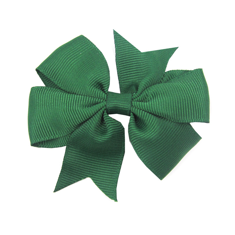 Picture of European and American New Kidsren's Hairpins 8cm Swallowtail Bow Hairpin V-Shaped Ribbed with Bow Hair Accessories Head Flower