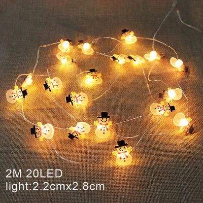 Picture of Led shape copper wire lamp mini snowman crutch snowflake fastener copper wire lamp decorative lights strictly selected light string