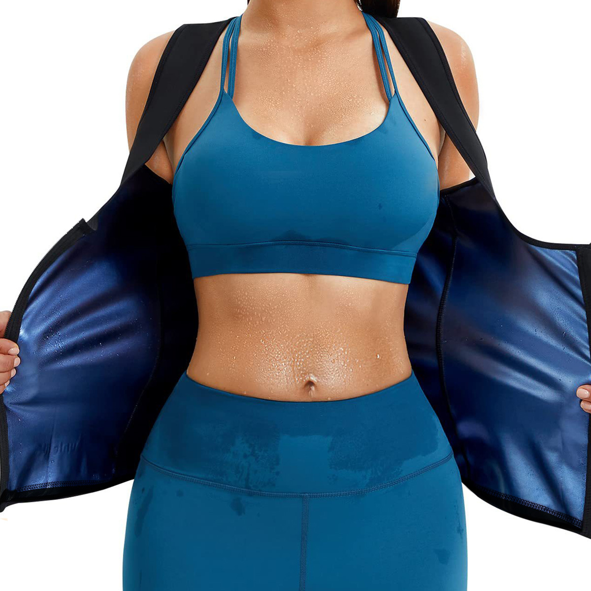 Picture of Amazon Women's Sports Body plus size Tunic Cross-border European and American Sweat Clothing Fitness Sweat-wicking Abdominal Shaper