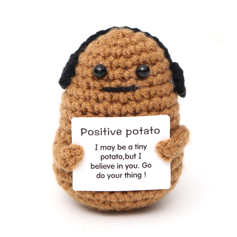Picture of Cross-Border Hot-Selling Wool Crochet Positive Energy Potato Knitted Wool Cucumber Positive Energy Wool Crocheted Doll Finished Product