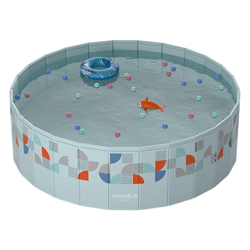 Cross-Border Hot Selling Inflatable Children's Folding Swimming Pool Home Children's Outdoor Paddling Pool Baby Toy Pool