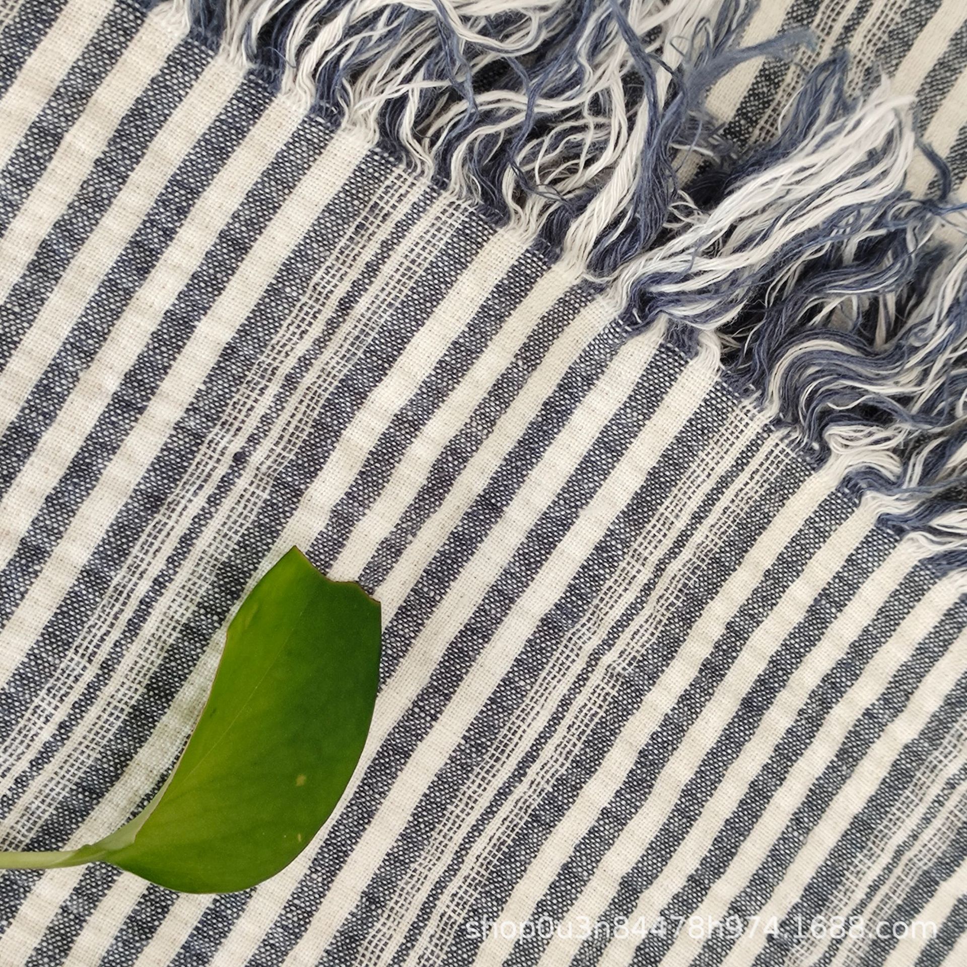 French Pure Linen Yarn-dyed Stripesd Blanket Double-layer Yarn-dyed Blanket Enzyme Washable Double-sided Stripesd Blanket