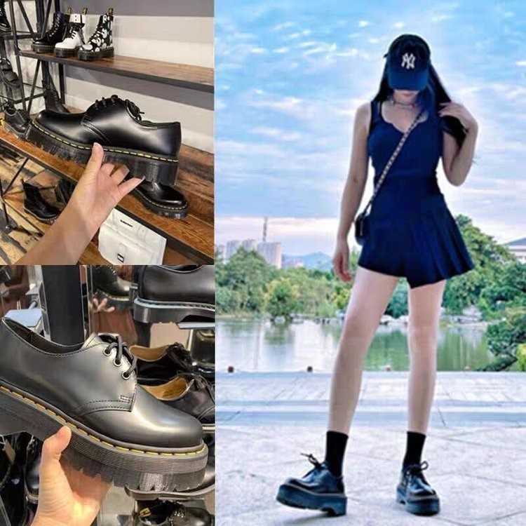 Mini Yang 1461 Platform Martin Small Leather Shoes Women's Retro British Academy Style Round Toe Mary Jane JK Single Shoes