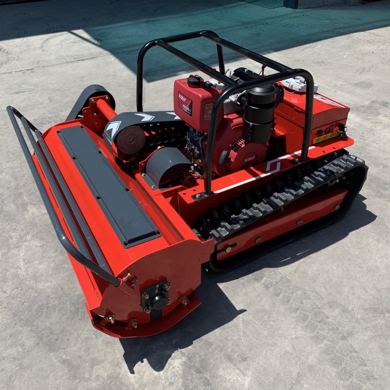 Ht1200 Diesel Crawler Lawn Mower, Remote Control One-Button Flat Grass Cutting, All-Terrain Operation Requires Space Lawn Mower