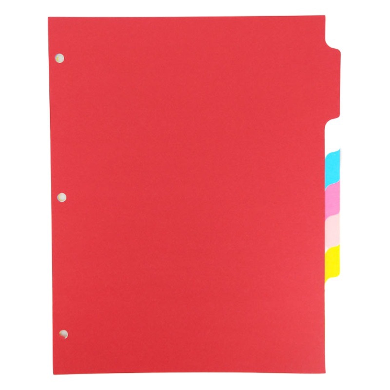 Paper Classification Paper Unprinted Color A4 Interval Paper 3 Holes Loose-leaf Paper Classification Cardboard 8 Pages File Induction Paper Label