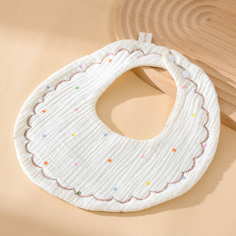 Wholesale Pure Cotton Baby Bibs, Cotton Gauze Children's Bibs, Six-Layer Gauze Anti-Vomiting Newborn Saliva Towels