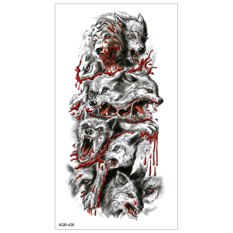 Picture of New Half Arm Tattoo Stickers Cross-border Amazon Hot Selling Set Dark European and American Realistic Waterproof Tattoo Stickers Wholesale