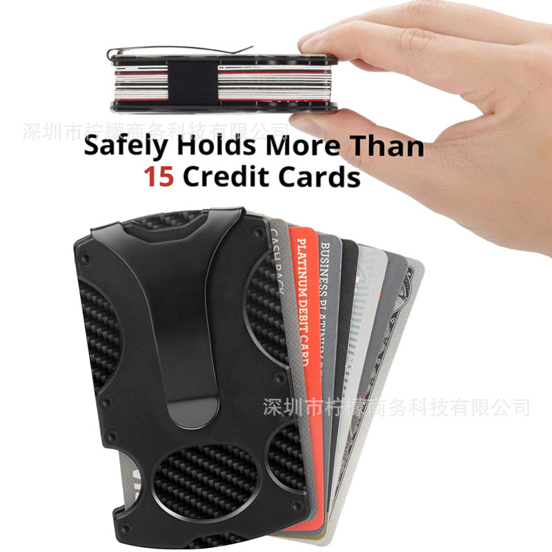 Picture of Factory Cross Border in stock Metal Wallet Men Coin Purse RFID Anti-theft Brush Block Ultra Thin Metal Wallet