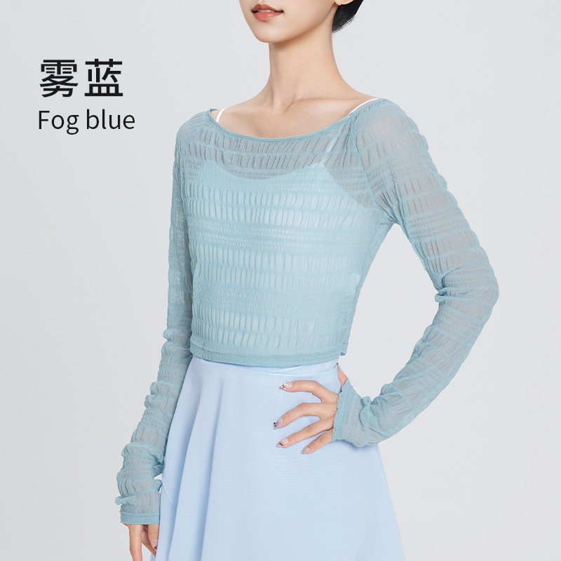 Picture of Ballet Practice Tops for Women, Adult Pile-Up Sleeves, Two-Wear Dance Clothes, Summer Short Teacher Training Body Suits