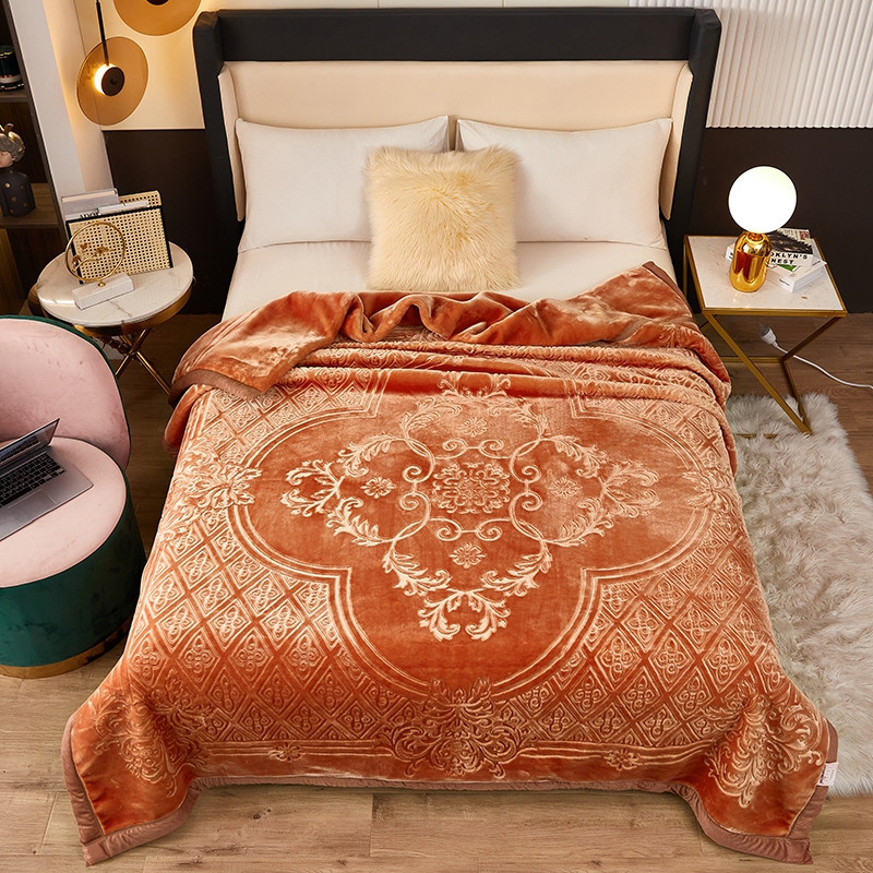 Picture of Raschel Blanket Double Thickened Blanket Super Soft Fleece Blanket Cover Blanket Wedding Red Blanket Warm Blanket Gift Wholesale