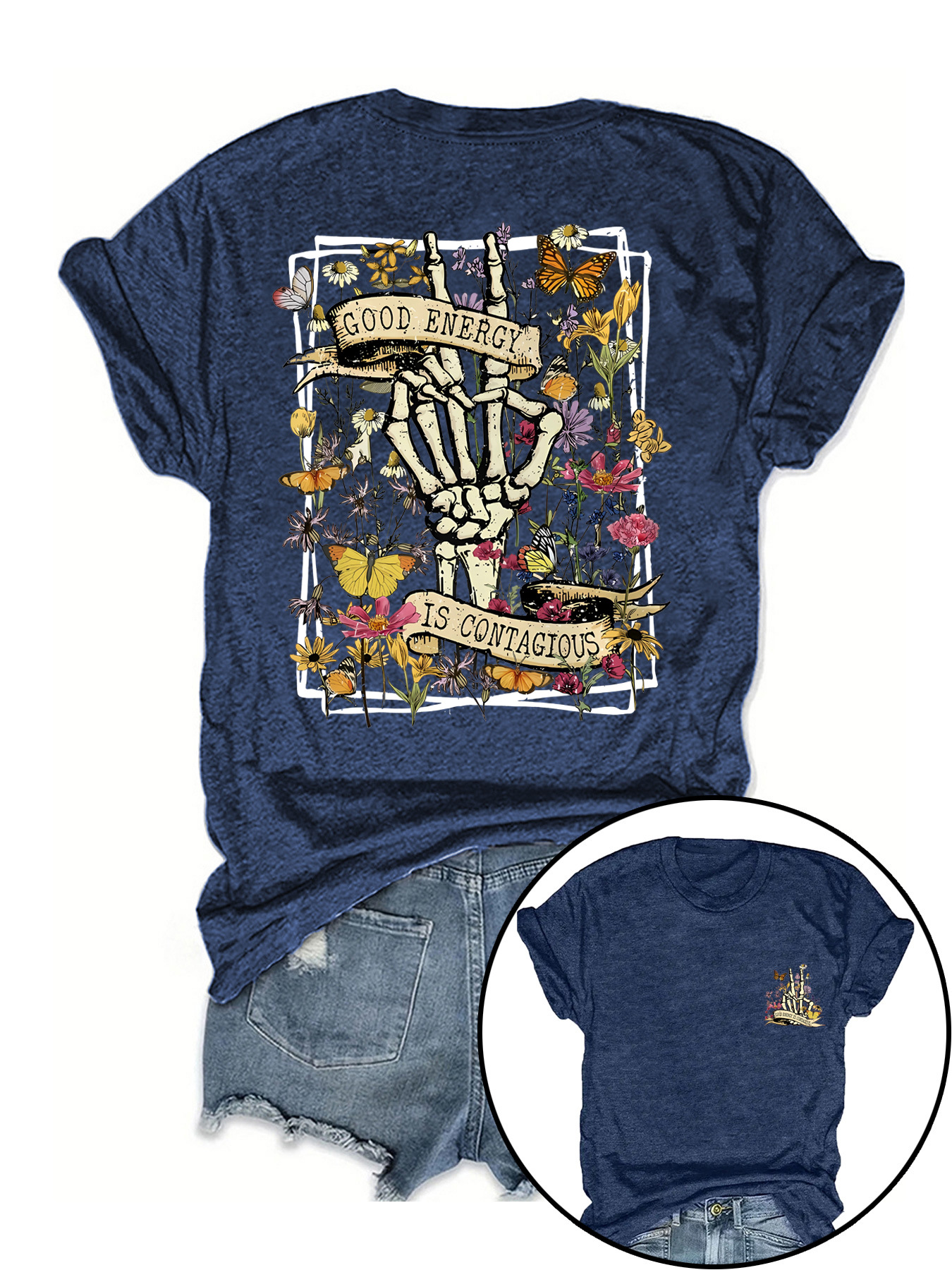 Amazon European and American Summer Women's Halloween Slogan Pattern Round Neck Short Sleeve Casual Fashion Foreign Trade Explosions T-shirt