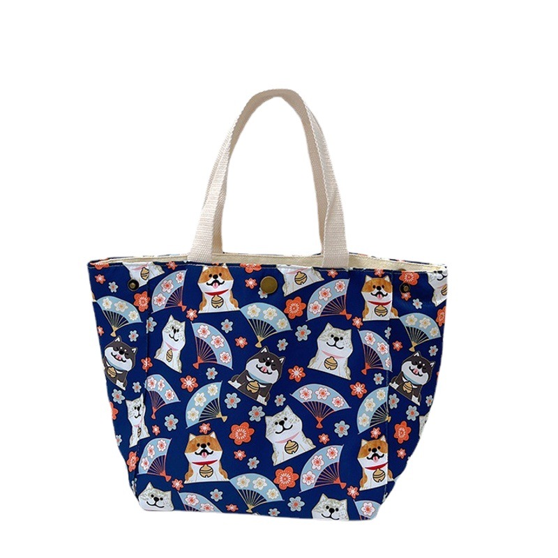Japanese-style flower portable lunch bag female student storage bag wholesale hand bag office workers with rice small cloth bag