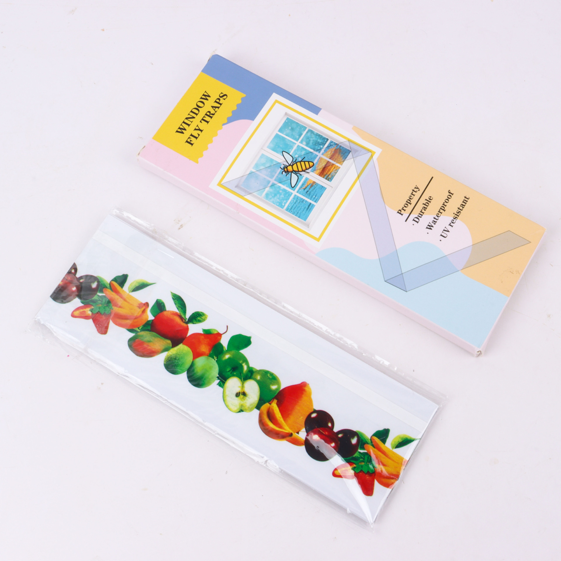 Picture of Stickworm window grilles Transparent Stickworm Board Flycatcher Flyboard Fly Sticker Fly Trap Drosophila Sticker Fly Paper