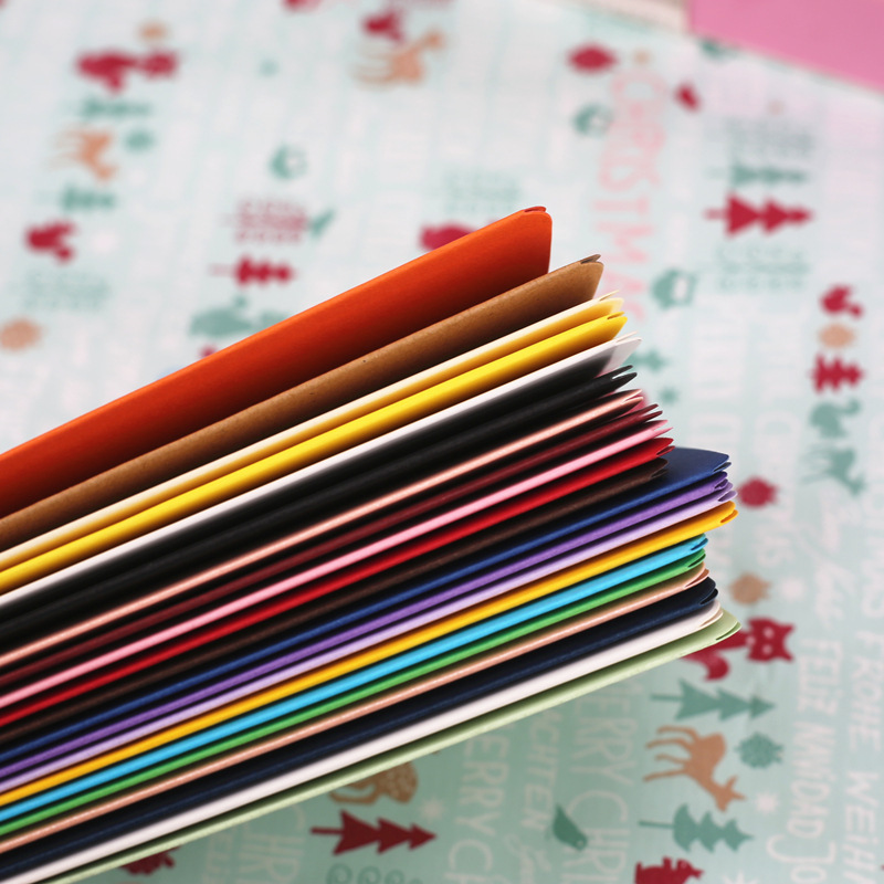 Picture of Kraft paper folded in half blank card nostalgic retro DIY word color card creative commemorative greeting card paper