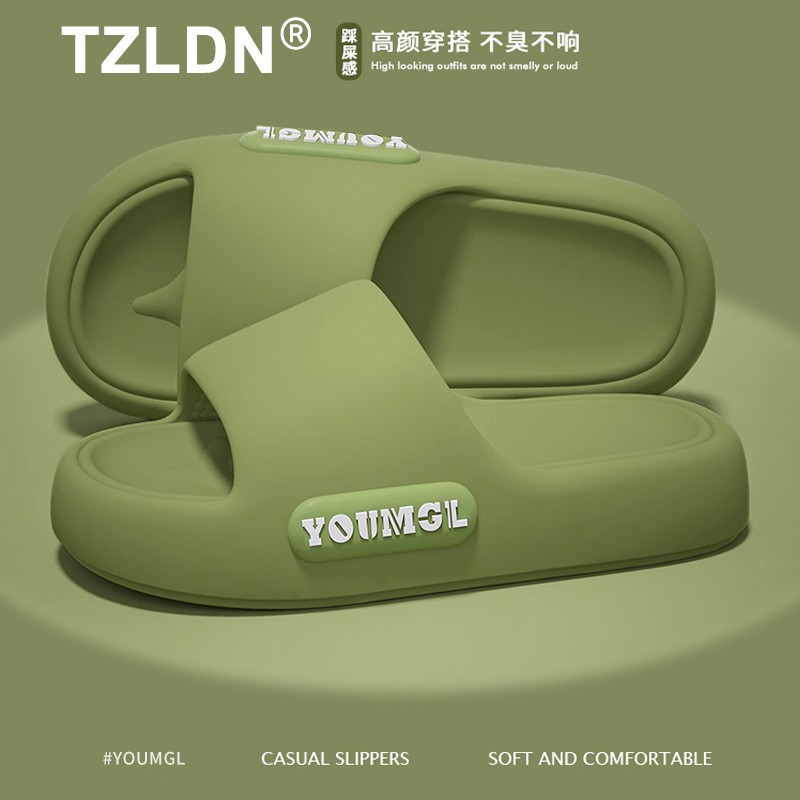 Thick-Soled Slippers for Women's Summer Outer Wear 2025 New Style Home Indoor Non-Slip Eva Slippers for Men
