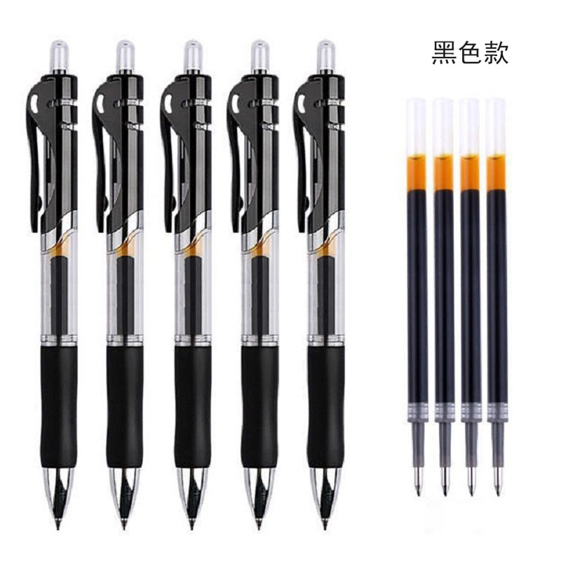 Picture of K35 Press-type Gel Pen Press Ballpoint Pen Red Black Blue Bullet Sign Pen Office Student Carbon Jump Pen
