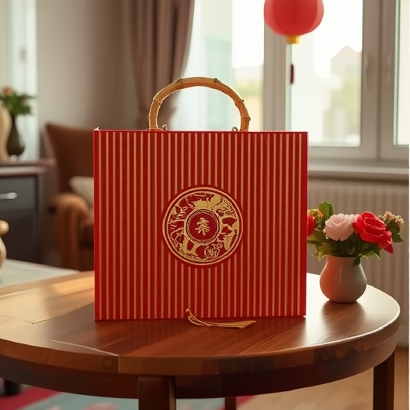 Jinlong double-door bamboo portable box printing bronzing process 48 hours a generation source factory wholesale