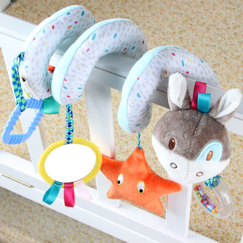 Picture of Popular 0-1 Year Old Baby Animal Bed Wrap with Ringing Mirror Car Wrap Toy Elephant Bed Wrap Pendant Wholesale in Stock