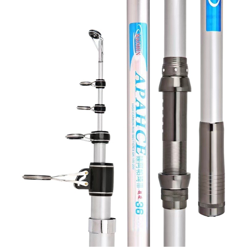 Carbon fishing rod Zhen apachi long-range fishing rod sea Rod long section super hard throwing rod anchor fishing rod 3.6-5.7 m fishing rod