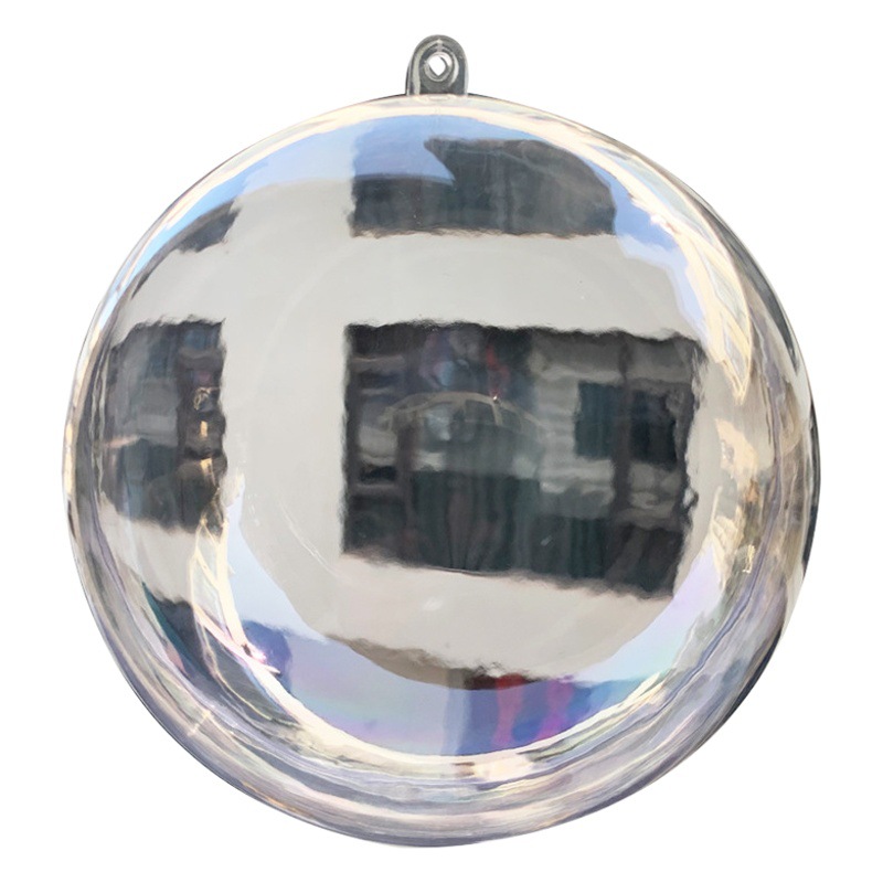 Transparent Ball Round Plastic Ball Hollow Ball Christmas Ball Kindergarten Decorative Ball Hanging Ball Can Be Opened and Closed Transparent Ball